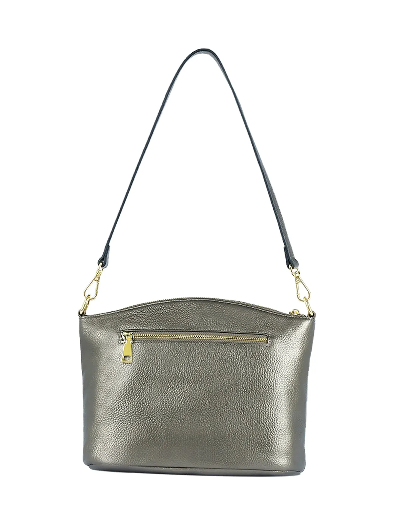 GRACE LEATHER XBODY BAG- E1-0818-PEWTER