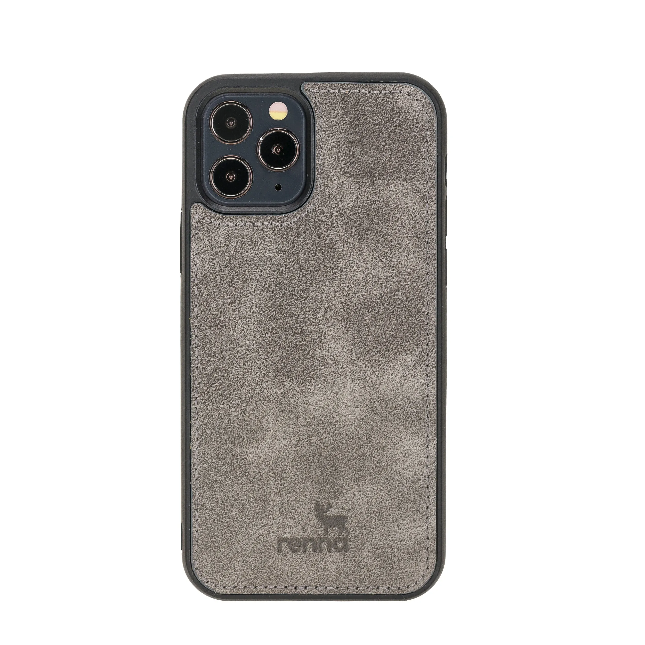 Grau iPhone 12 PRO (6.1") Case Genuine Leather case, handmade leather case Flex Cover