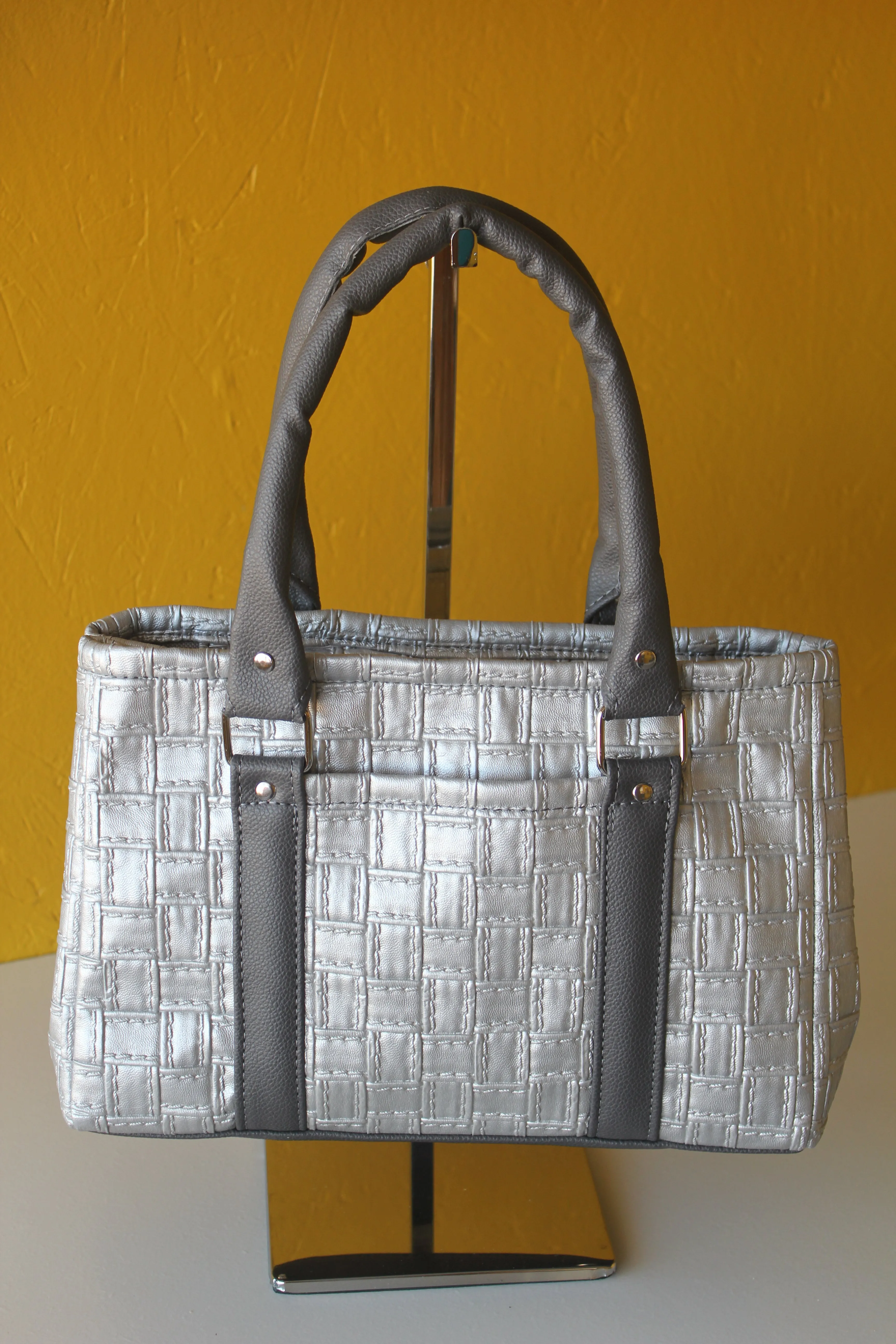 GRAY & SILVER MONROE PURSE