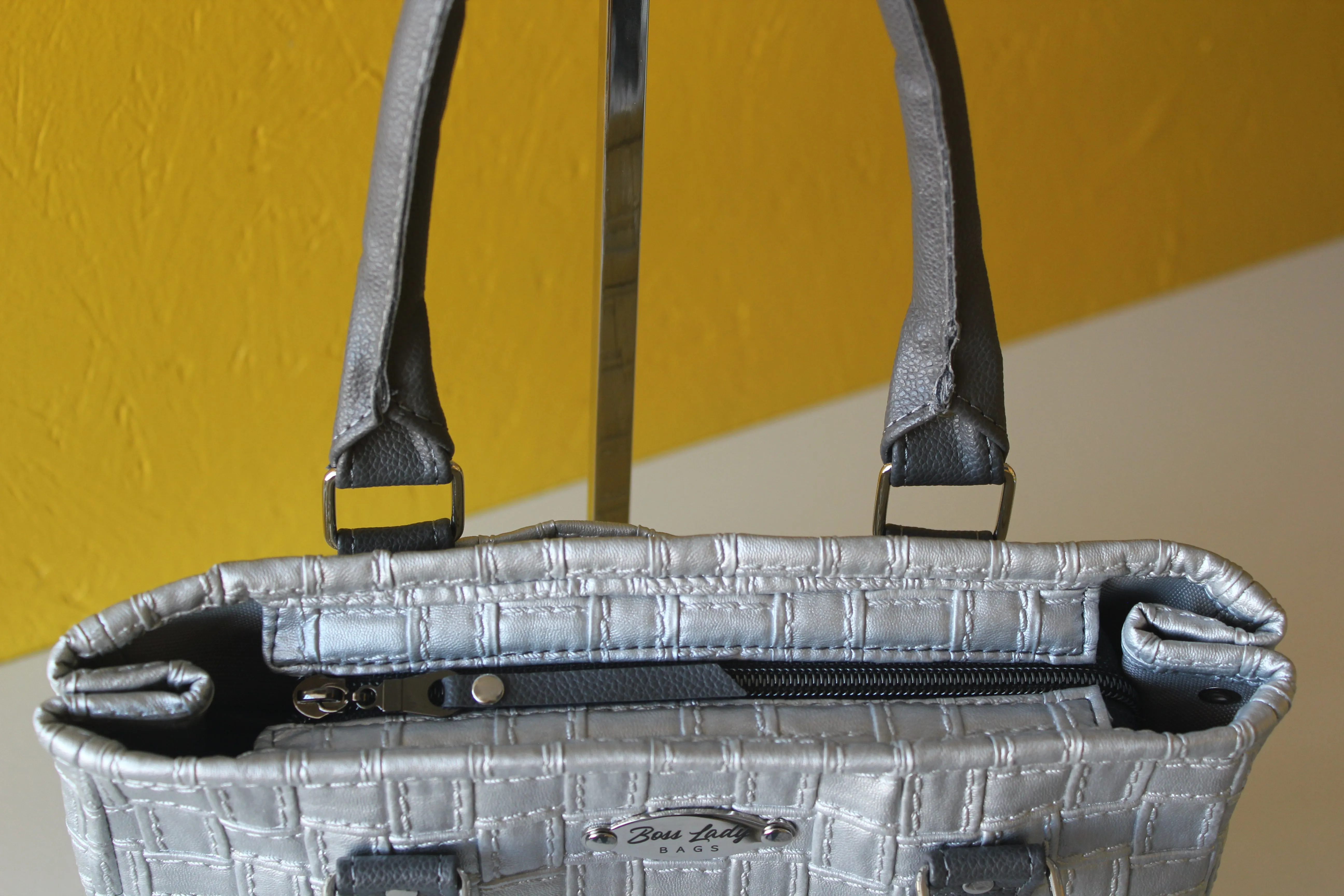 GRAY & SILVER MONROE PURSE
