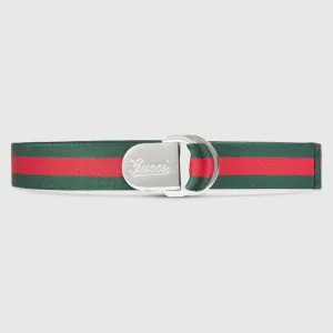 Gucci Web Belt with Gucci Buckle in Green
