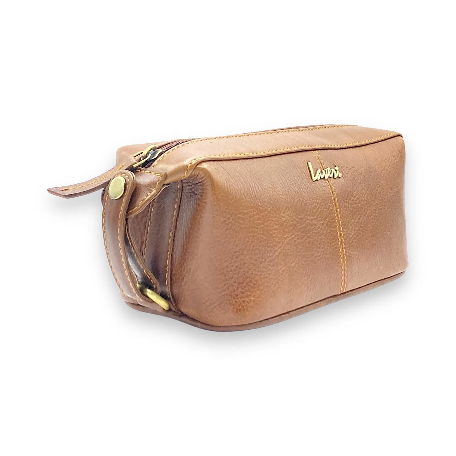 Hand Pouch, Wash Bag, Toiletry, Genuine Leather 2607SN
