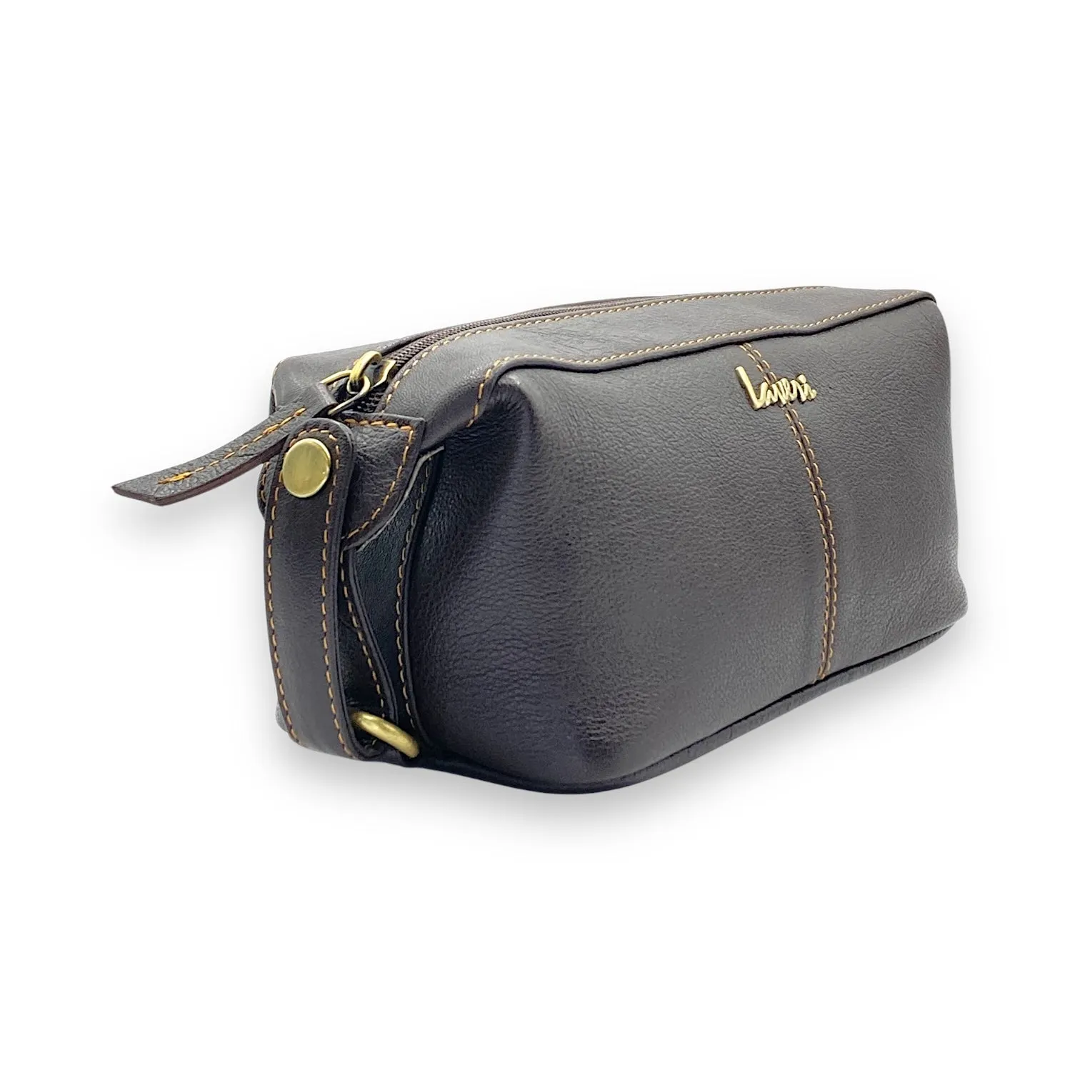 Hand Pouch, Wash Bag, Toiletry, Genuine Leather 2607SN