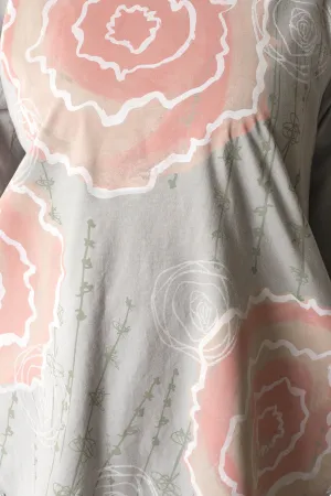 Hand Printed Large Chrysanthemums