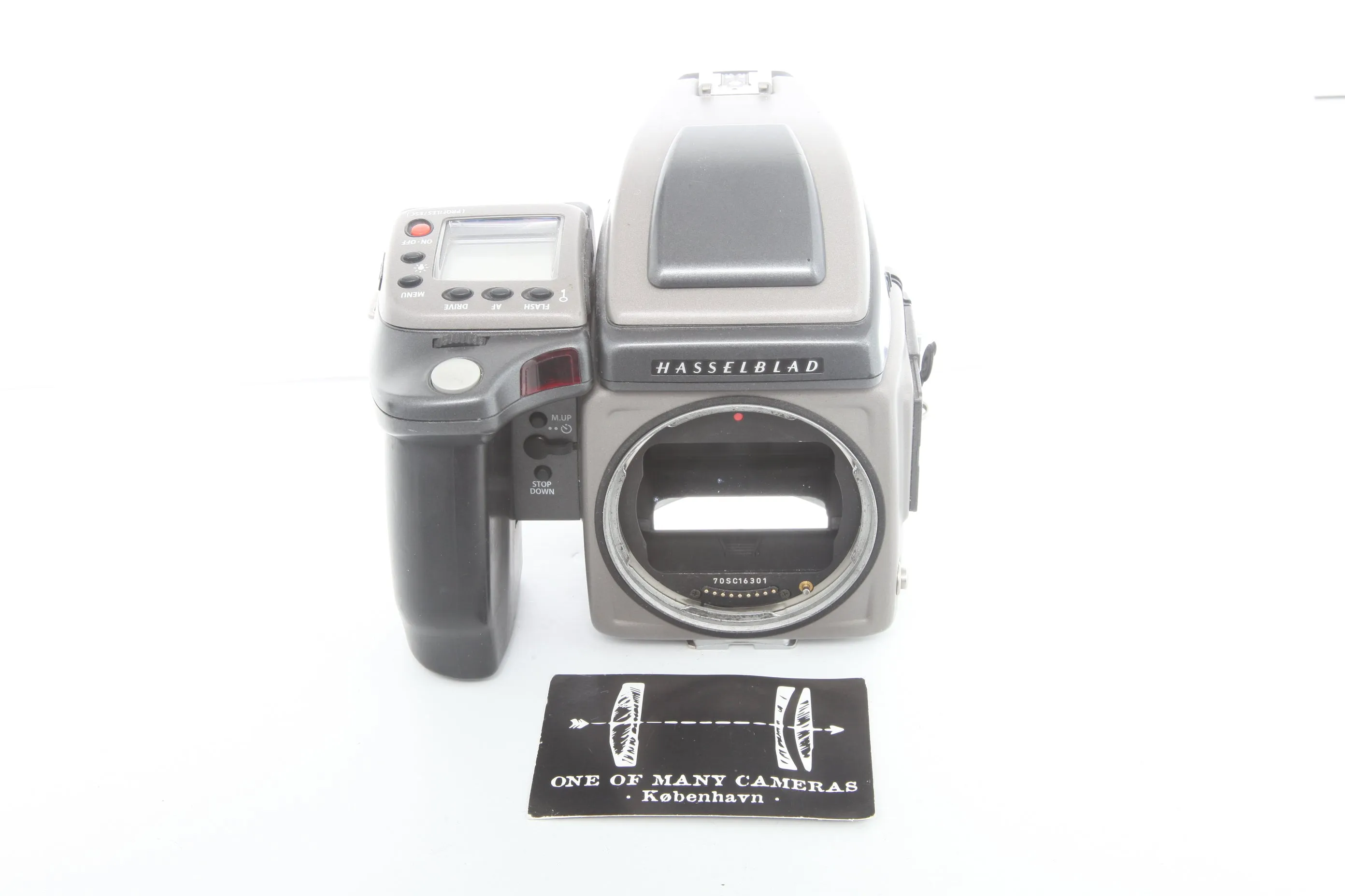 Hasselblad H1 with HVX90 Prism Finder