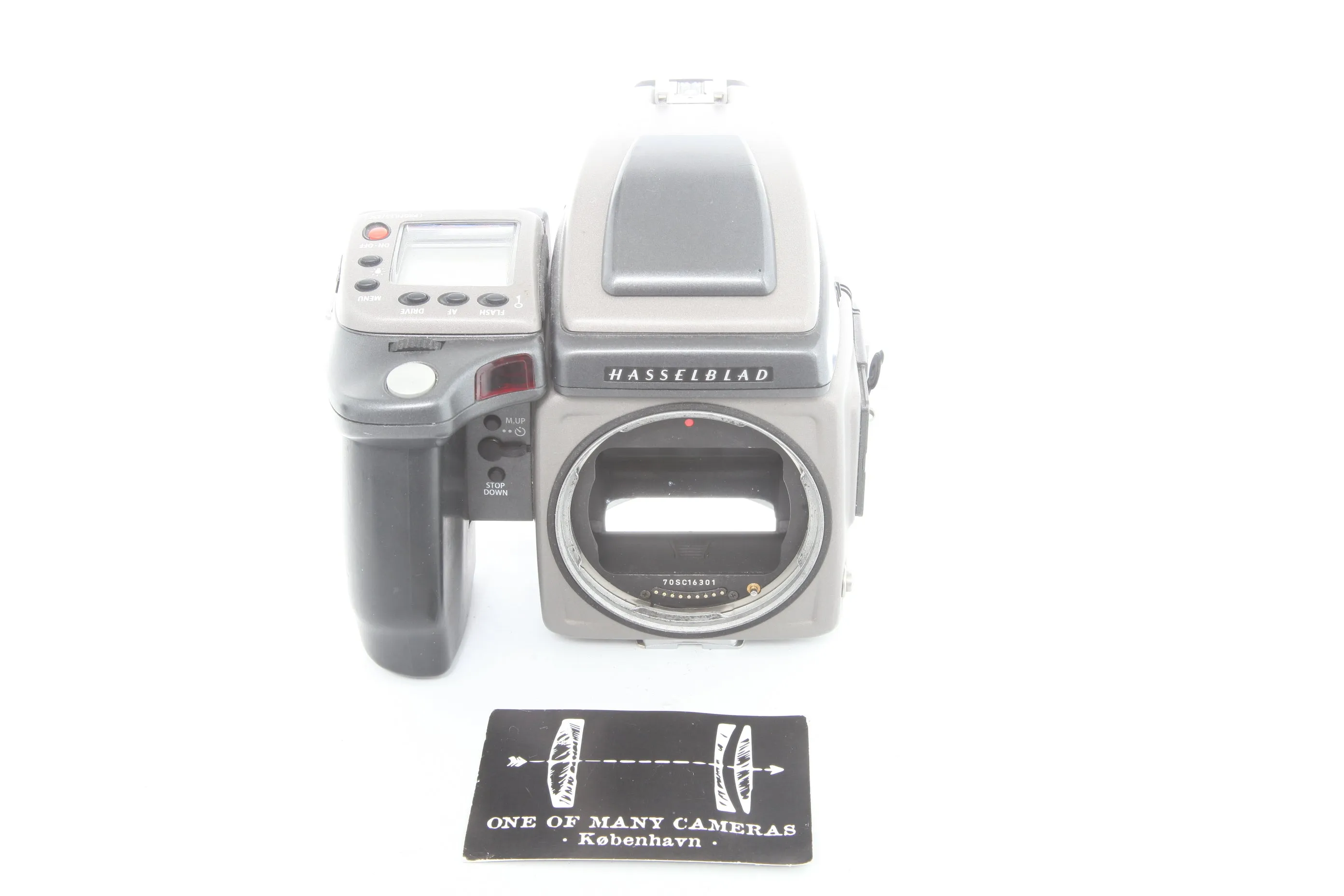 Hasselblad H1 with HVX90 Prism Finder