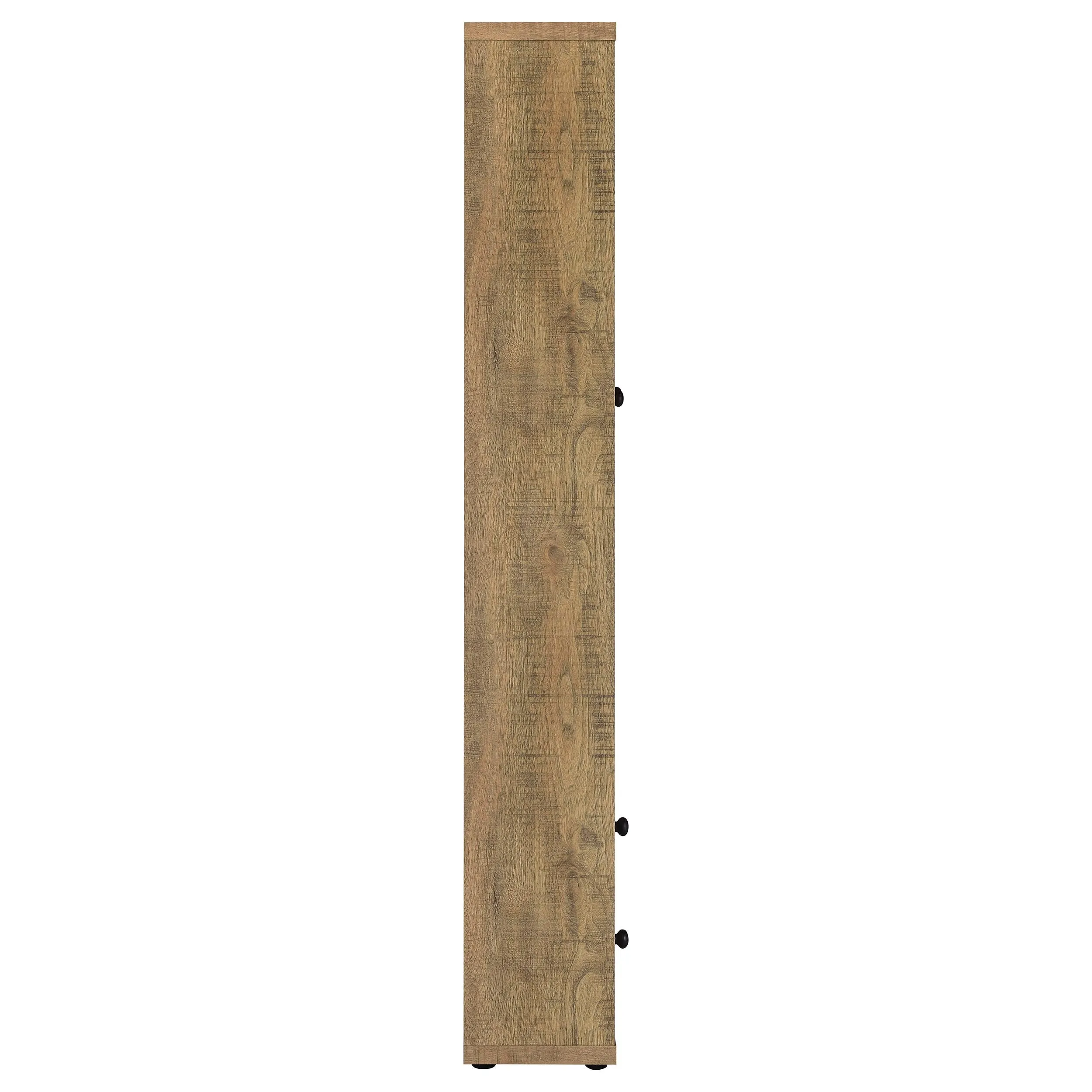 Hawthorne 4-shelf Glass Door Tall Cabinet with Drawers Mango