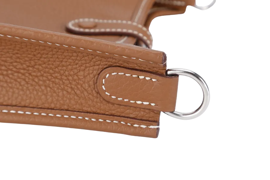 HERMES EVELYNE TPM GOLD CLEMENCE LEATHER SILVER HARDWARE STAMP U (YEAR 2022) WITH STRAPS, DUST COVER AND BOX