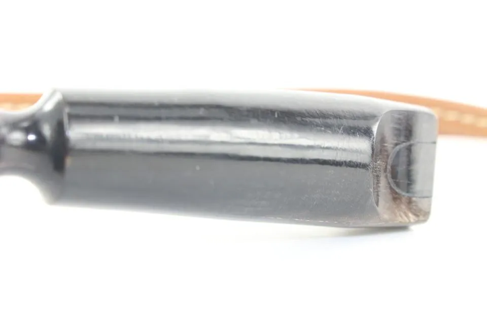 Hermès Black x Brown Wooden Dog Whistle 280her217
