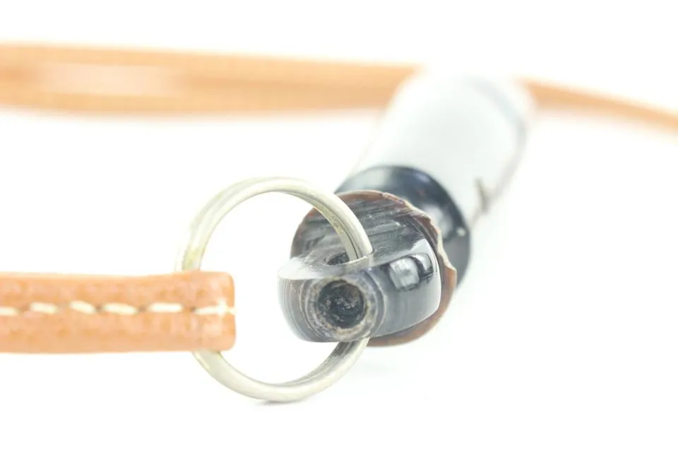 Hermès Black x Brown Wooden Dog Whistle 280her217