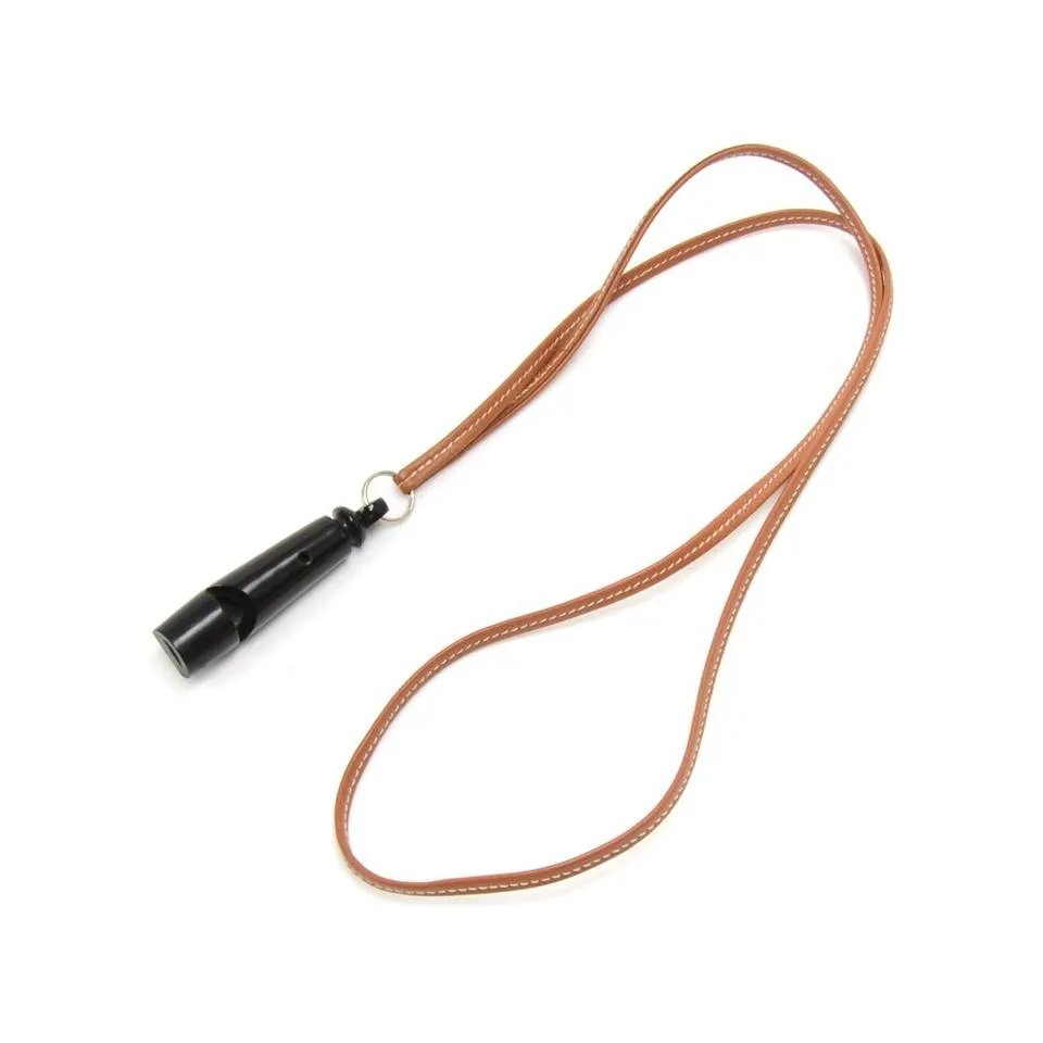 Hermès Black x Brown Wooden Dog Whistle 280her217