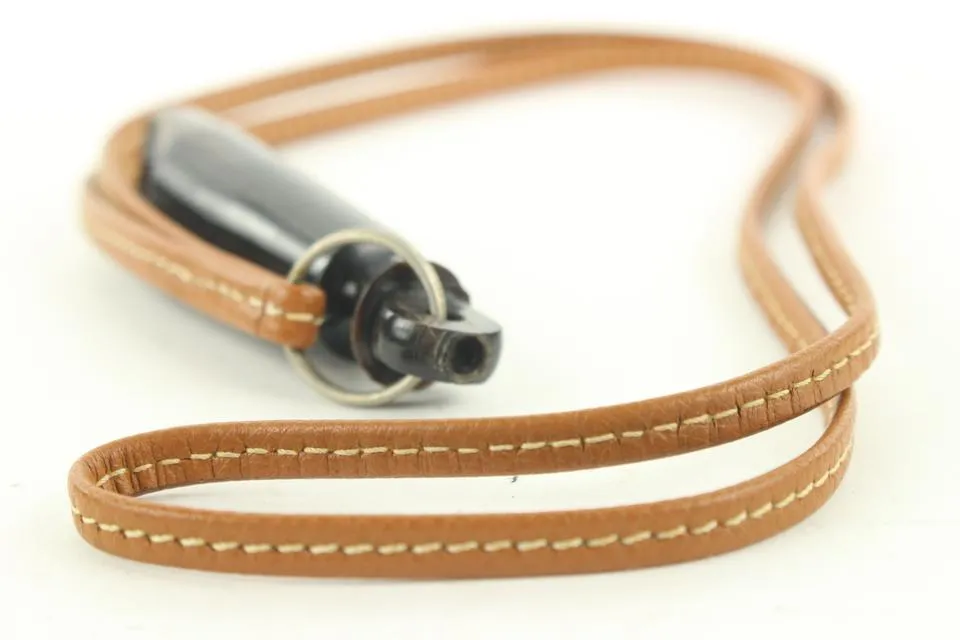 Hermès Black x Brown Wooden Dog Whistle 280her217