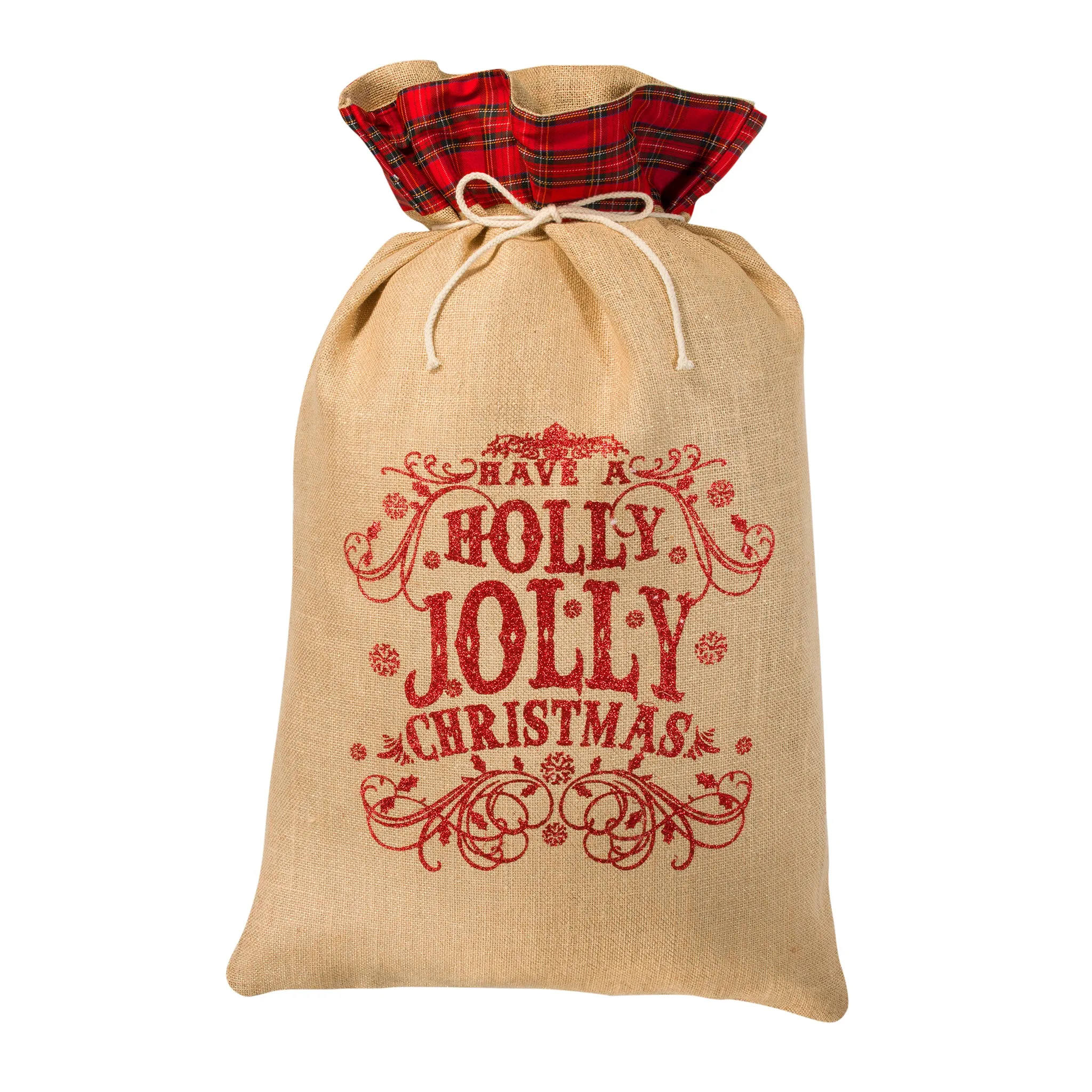 Holly Jolly Christmas with Plaid Cuff
