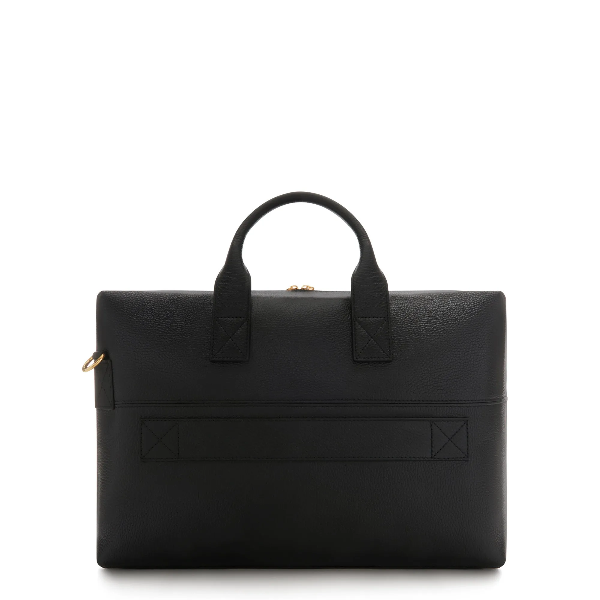 Honoré Anique black calfskin leather handbag with 16.4 inch laptop compartment