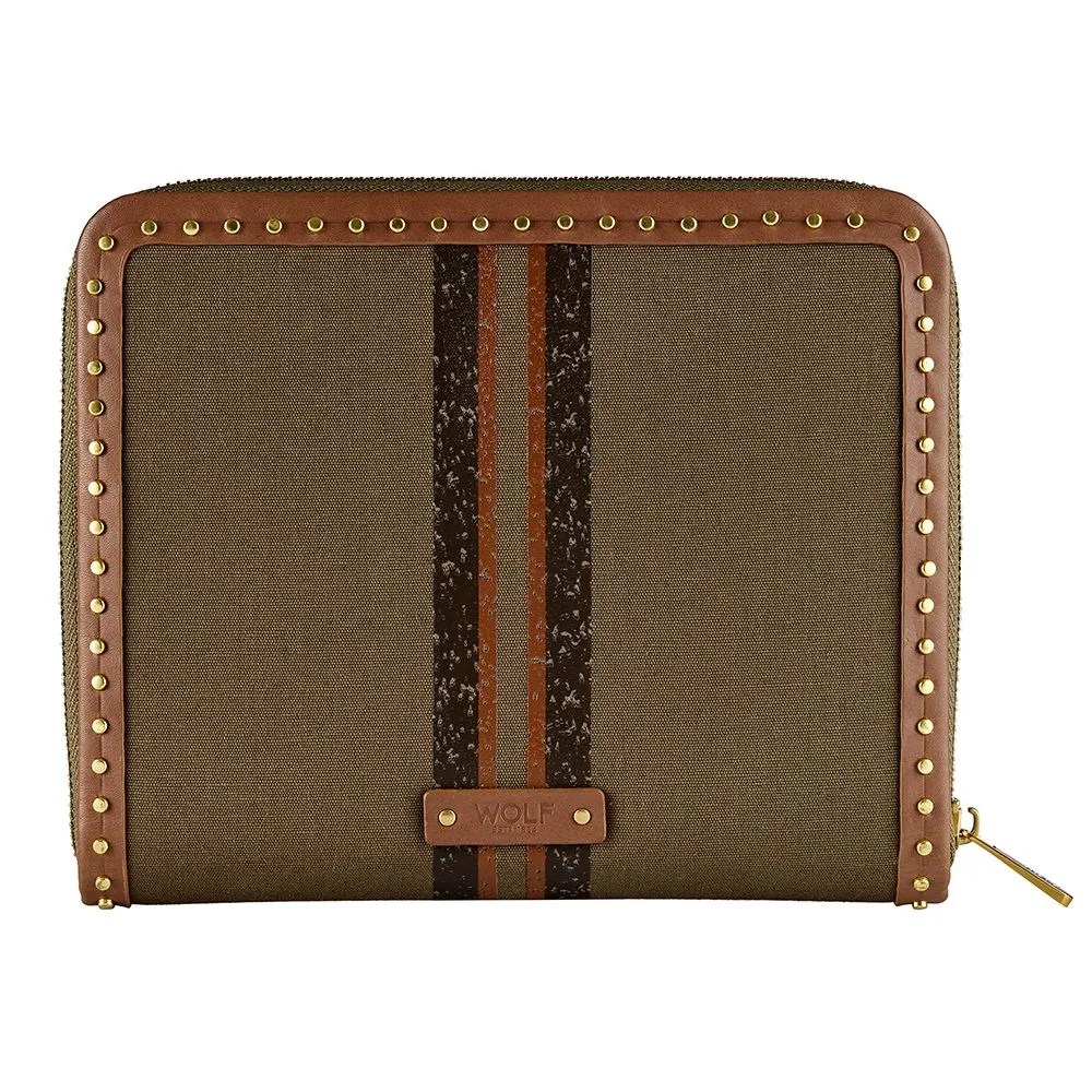 Ida Travel Zip Portfolio Khaki