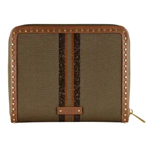 Ida Travel Zip Portfolio Khaki