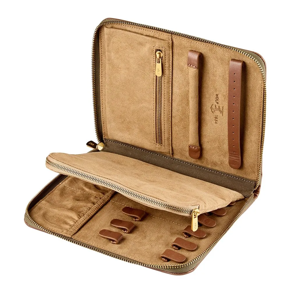Ida Travel Zip Portfolio Khaki