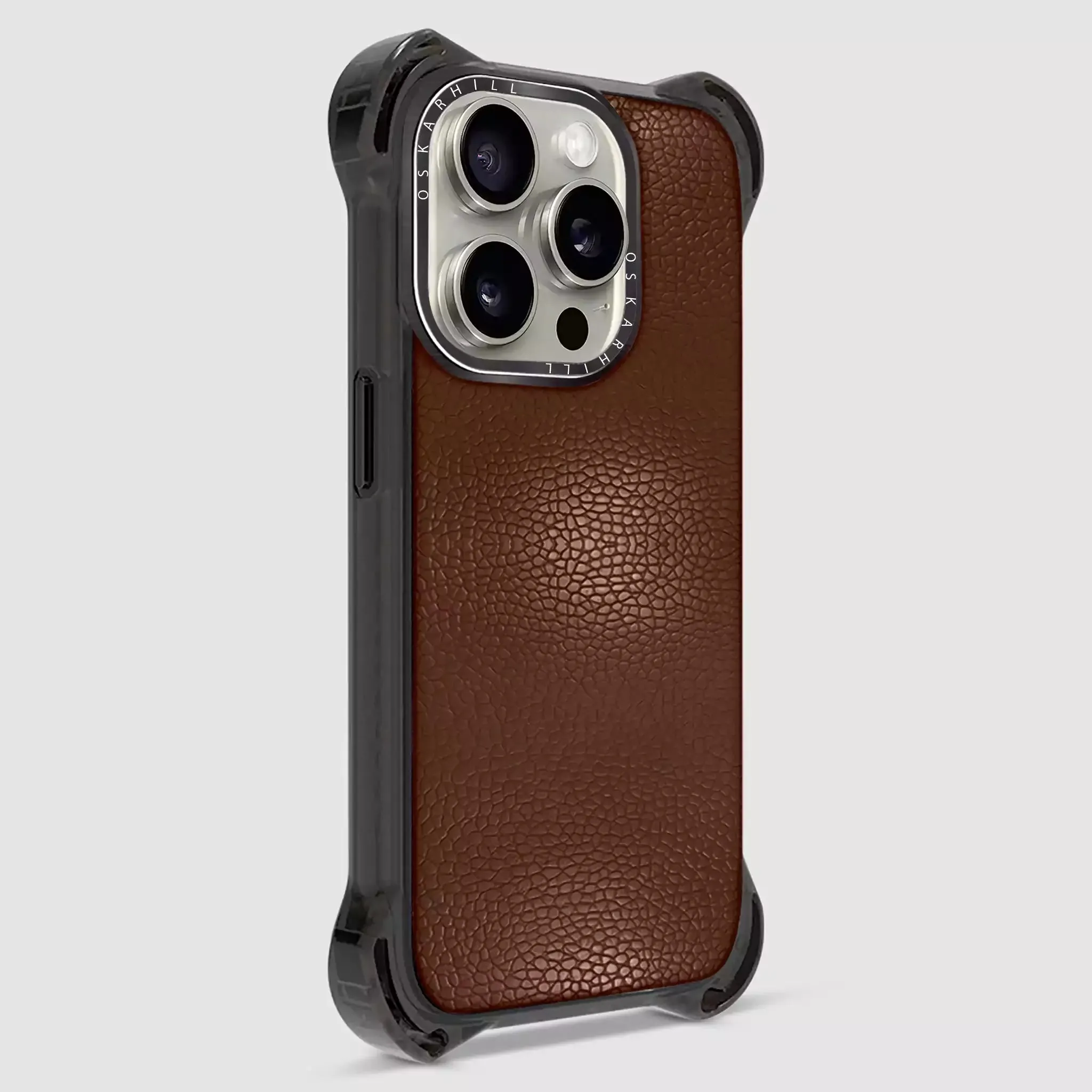 iPhone 16 Pro Case Bounce Leather — Crater Brown