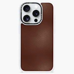 iPhone 16 Pro Max Case Classic Leather — Crater Brown