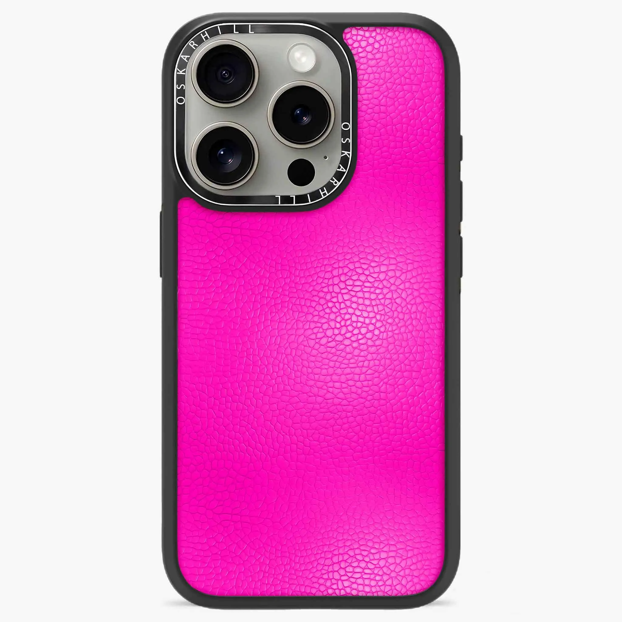 iPhone 16 Pro Max Case Elite Leather — Shocking Pink