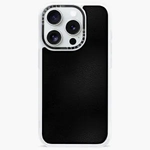 iPhone 16 Pro Max in Classic Leather — Smoky Black