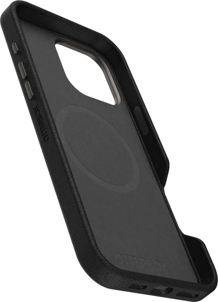 iPhone 16 Pro Max Otterbox Symmetry Cactus Leather w/MagSafe case - Black - Noir Ash