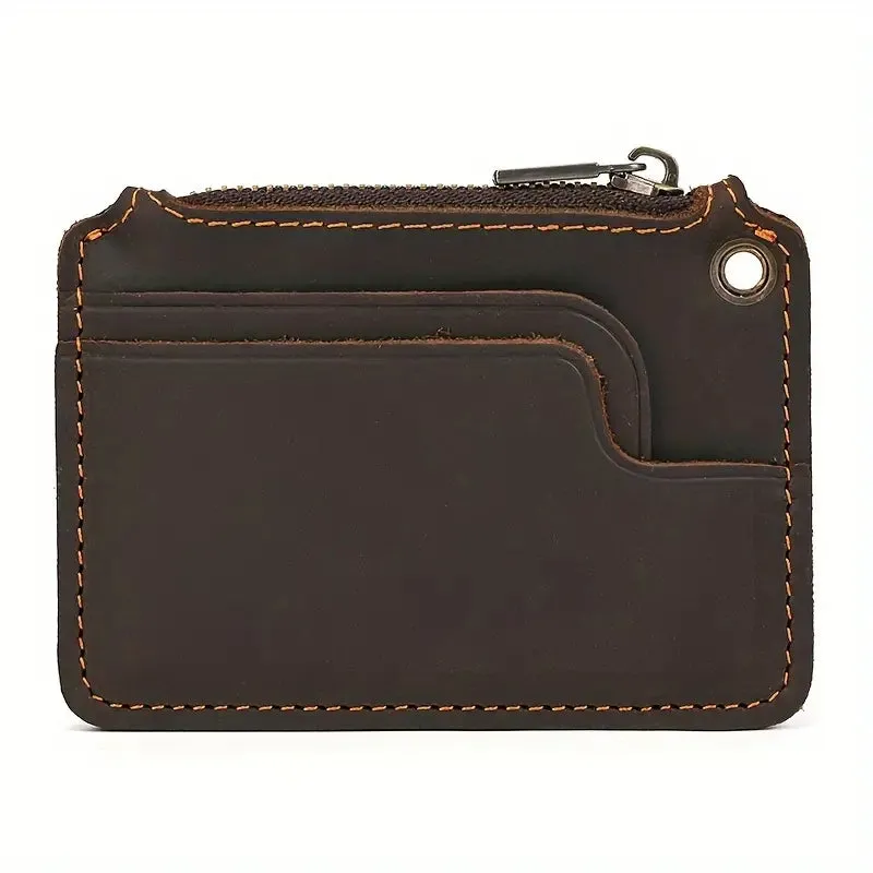 Isaac | Vintage Genuine Leather Travel Wallet with Coin Pocket
