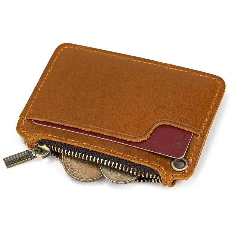 Isaac | Vintage Genuine Leather Travel Wallet with Coin Pocket