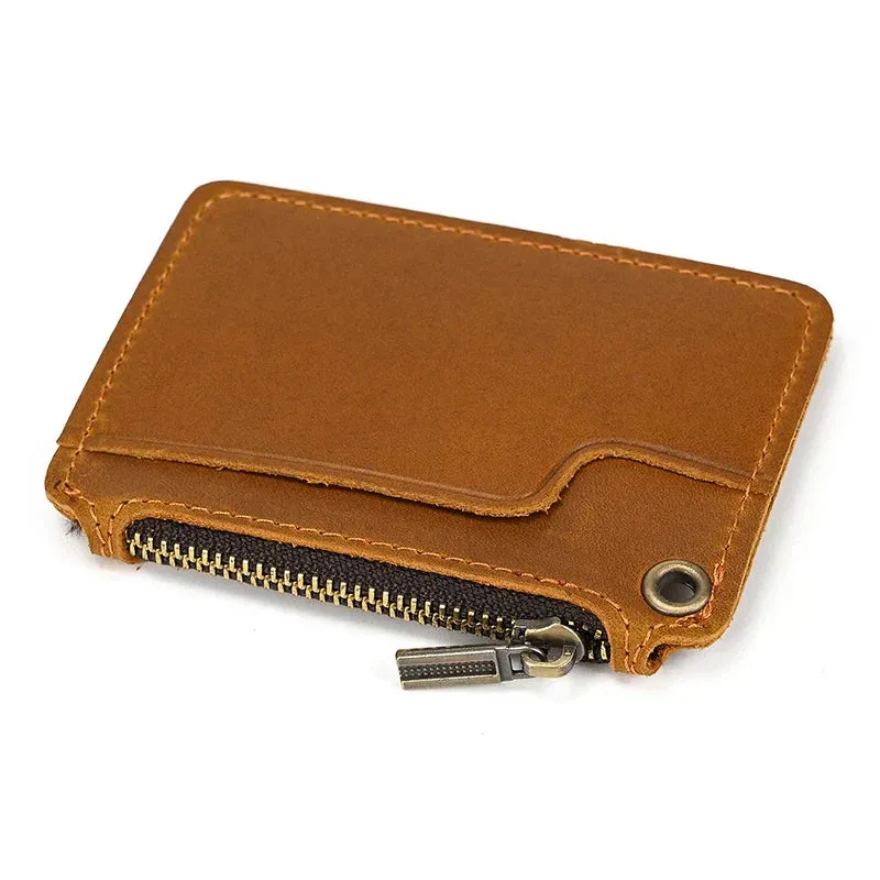 Isaac | Vintage Genuine Leather Travel Wallet with Coin Pocket