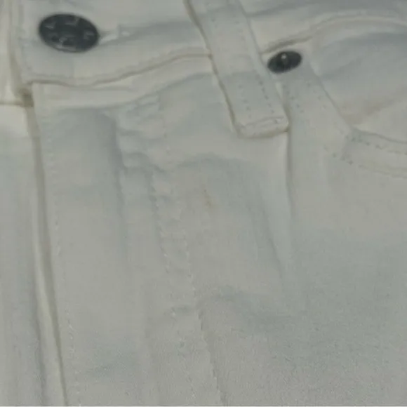 J. Crew Factory Flare crop high-rise white jean in signature stretch Size 26