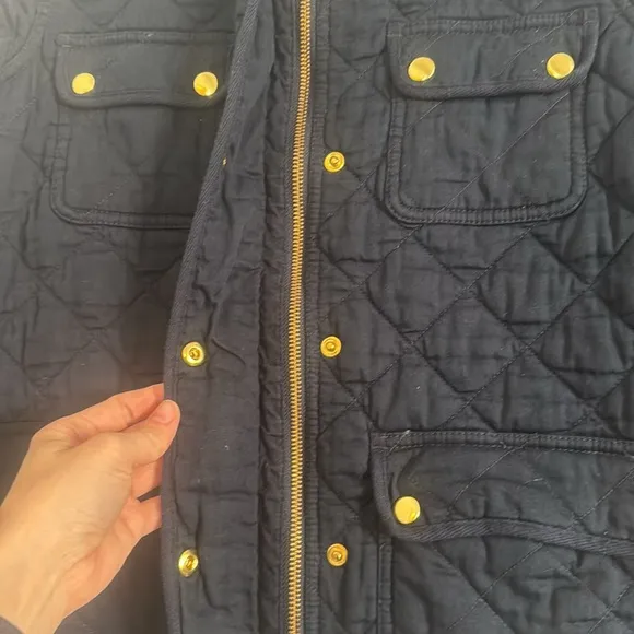 J. Crew Navy Quilted Jacket