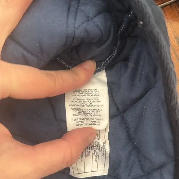 J. Crew Navy Quilted Jacket