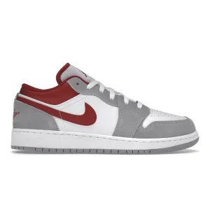 Jordan 1 Low 'Smoke Grey Gym Red' GS