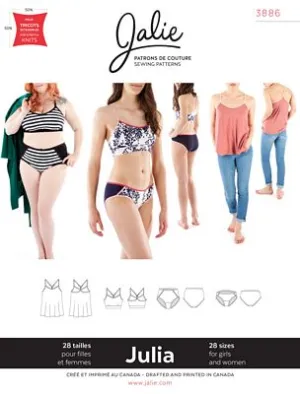 Julia Camisole Bralette and Panties -- Jalie Patterns