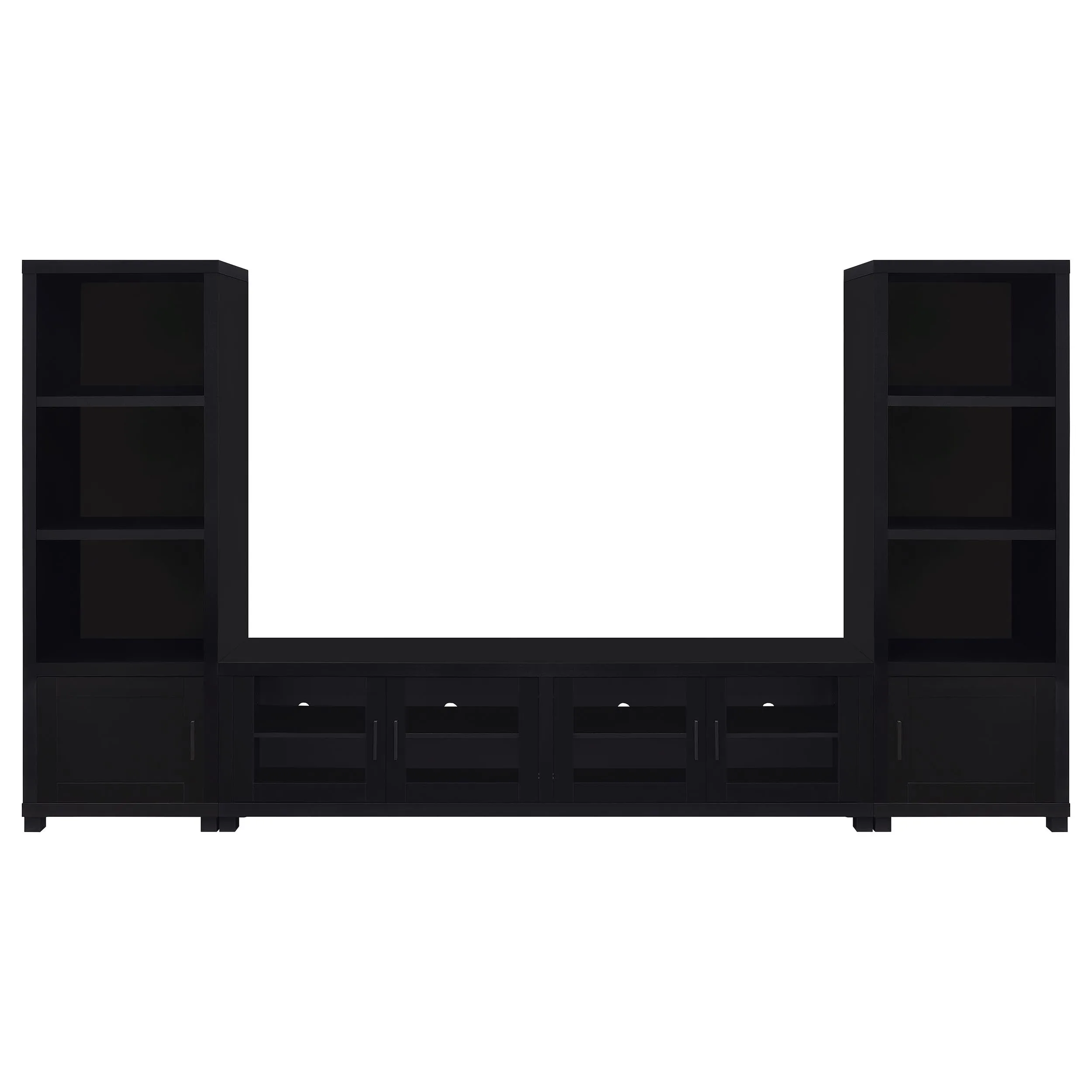 Jupiter 3-piece Entertainment Center 79-inch TV Stand Black