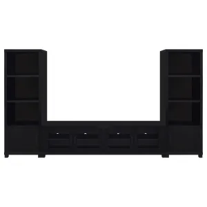 Jupiter 3-piece Entertainment Center 79-inch TV Stand Black