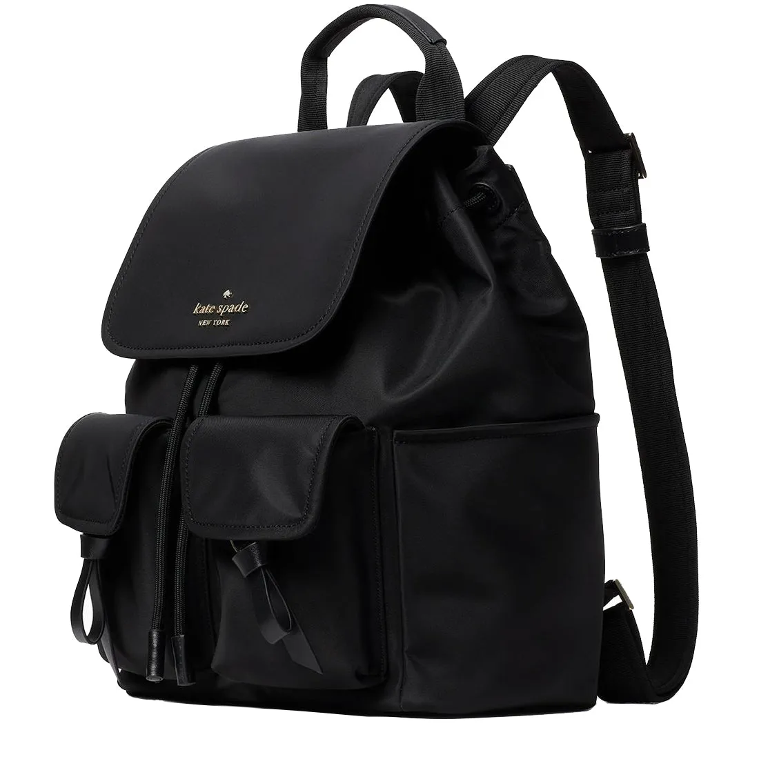 Kate Spade Carley Flap Backpack Bag in Black