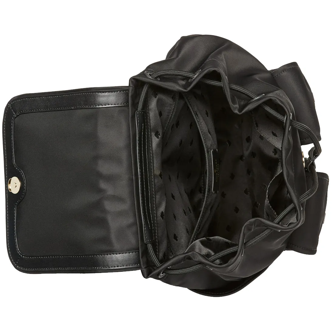 Kate Spade Carley Flap Backpack Bag in Black