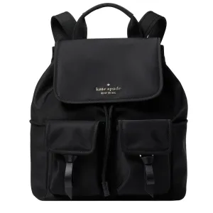 Kate Spade Carley Flap Backpack Bag in Black
