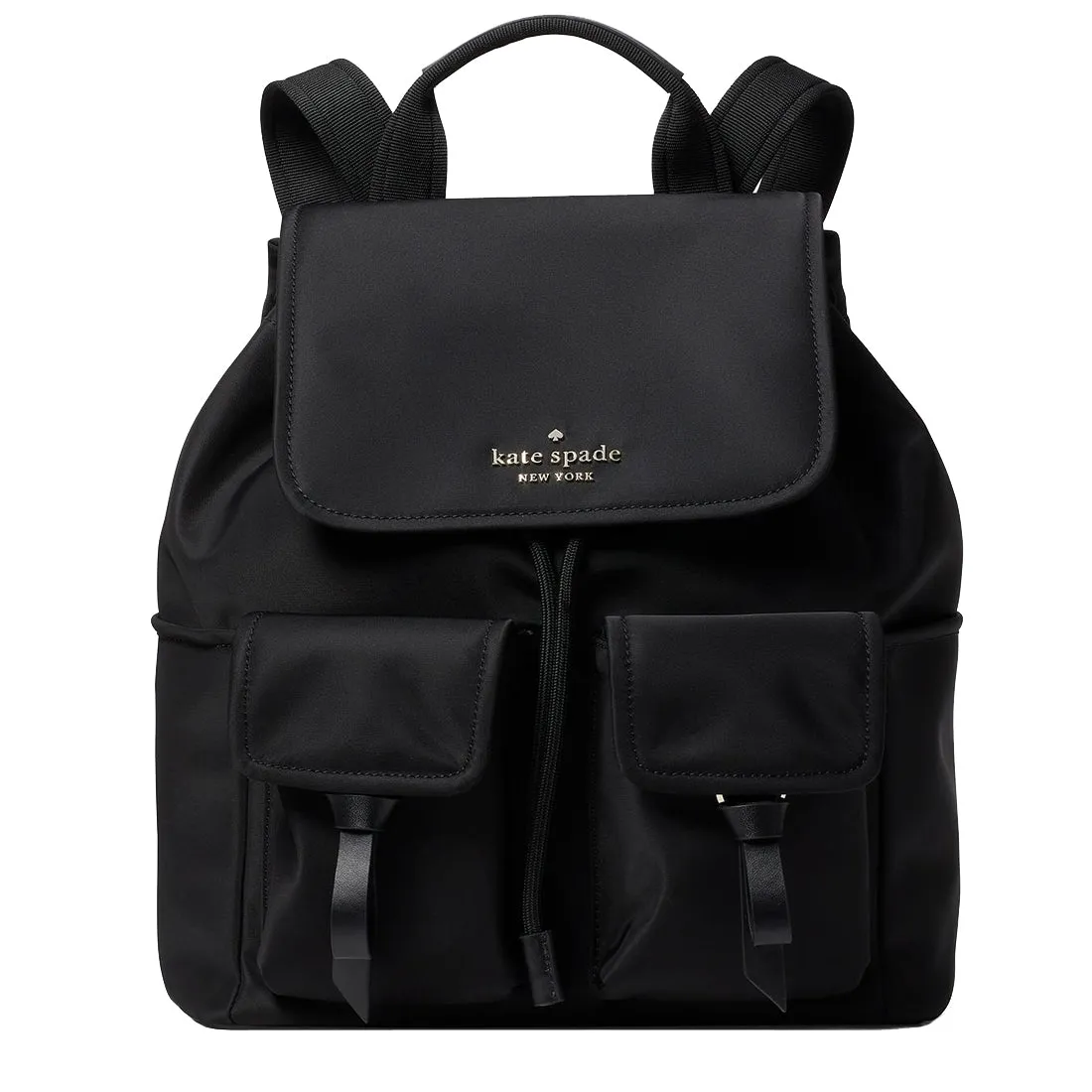 Kate Spade Carley Flap Backpack Bag in Black