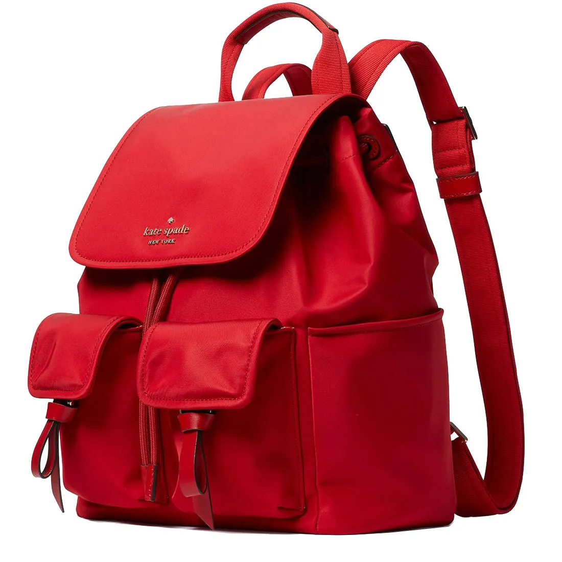 Kate Spade Carley Flap Backpack in Fava Root Red