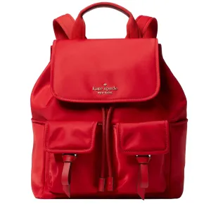 Kate Spade Carley Flap Backpack in Fava Root Red