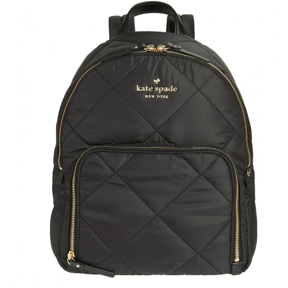 Kate Spade Watson Lane Quilted Hartley Backpack Bag- Black