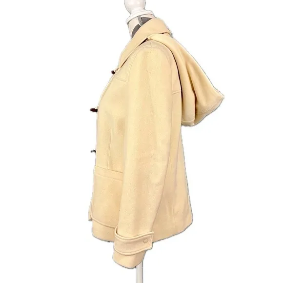Kenneth Cole Reaction Cream Wool Blend Coat - Size 8