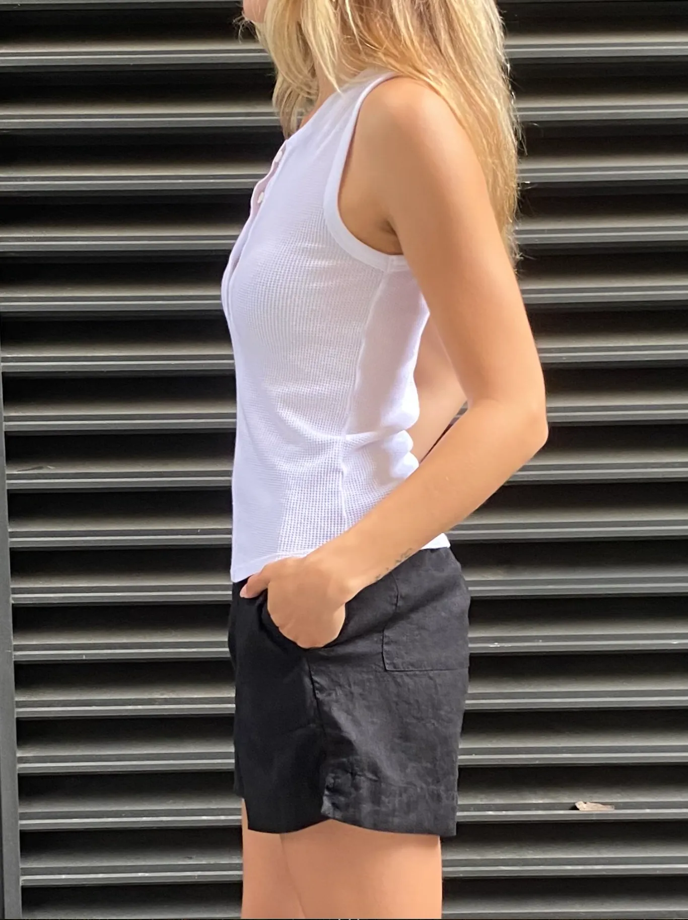 Kiera Henley Tank in Thermal - White