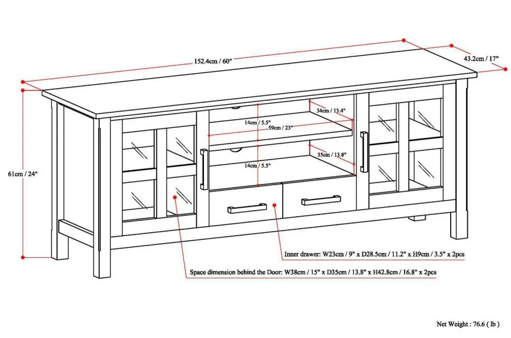 Kitchener 60 inch TV Stand