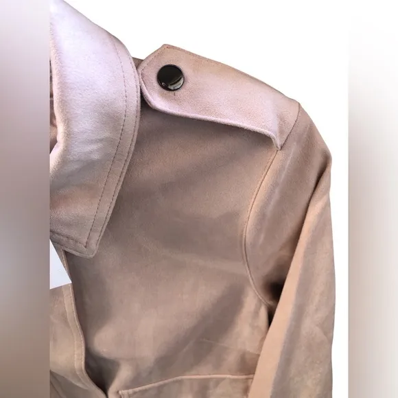 KUT from the Kloth Alena Hidden Zipper‎ Trucker Jacket L Powder Pink NWOT gift