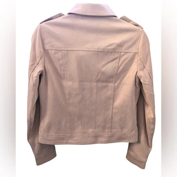 KUT from the Kloth Alena Hidden Zipper‎ Trucker Jacket L Powder Pink NWOT gift