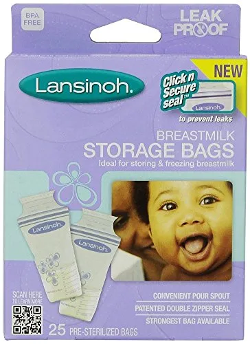 Lansinoh Breastmilk Storage Bags, 25-Count (2 Pack)