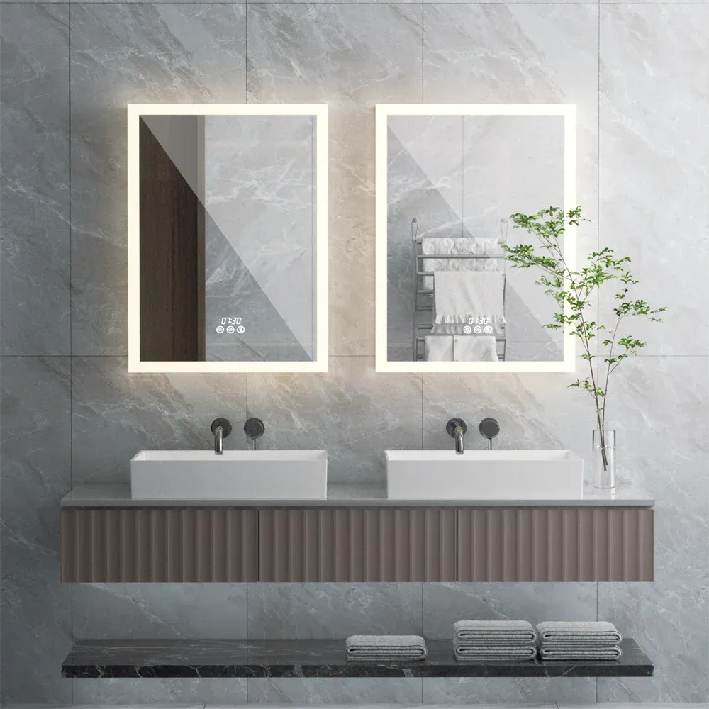 LED Bathroom Mirror Cabinet with Bluetooth, Anti-Fog, and Storage